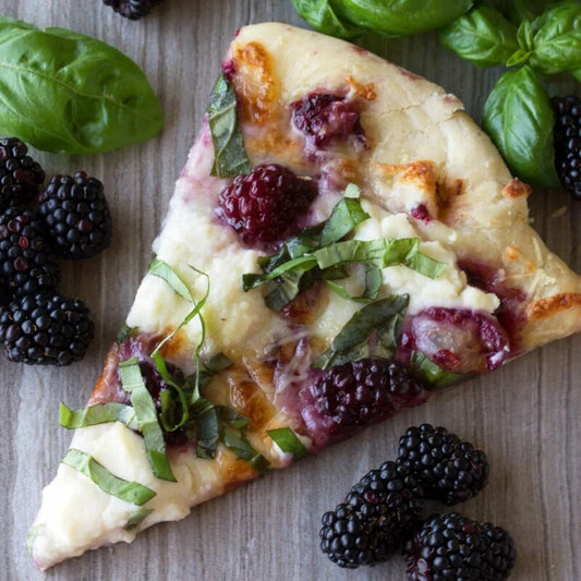 Blackberry Basil Ricotta Pizza