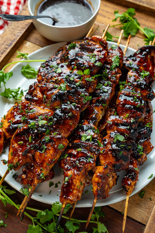 Smoked Honey Chipotle Grilled Chicken Skewers